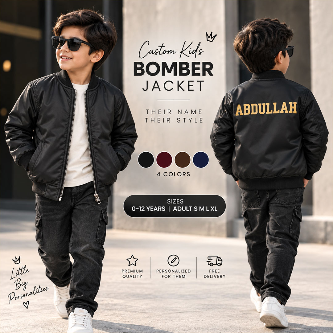 Kids Name Bomber Jacket - Image 2