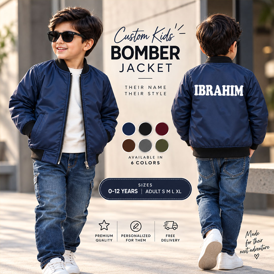 Kids Name Bomber Jacket - Image 3