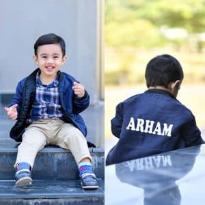 kids name bomber jacket