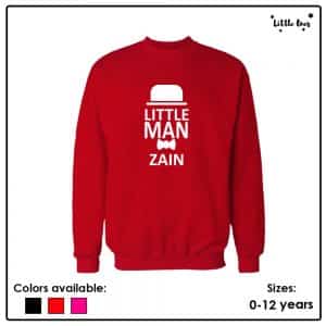 Kids Little Man Name Sweatshirt