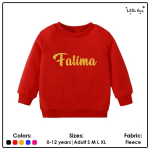 Kids Glitter Name Sweatshirt