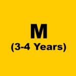 M (3-4 years) Rs 0