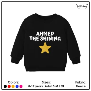 Kids Shining Star Name Sweatshirt
