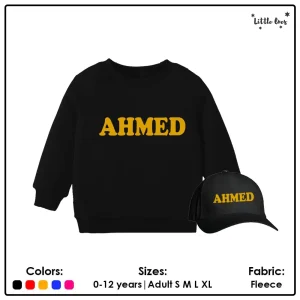 Kids Name Sweatshirt & Cap Bundle