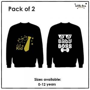 Pack of 2 Kids Designed Sweatshirts - D6