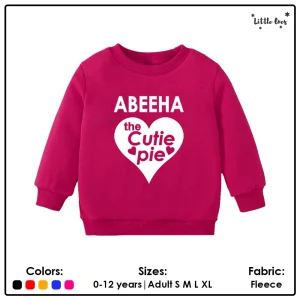 Kids Cutie pie Name Sweatshirt