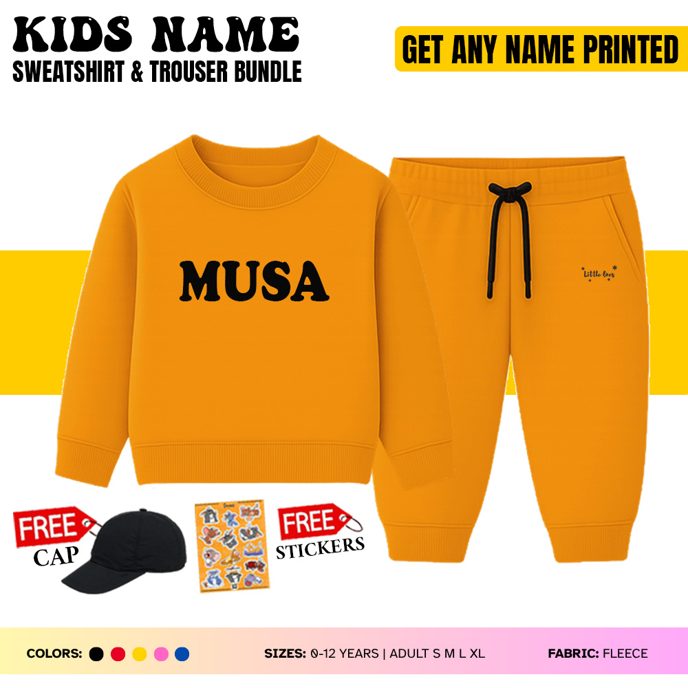 Kids Name Sweatshirt & Trouser Bundle - Image 2