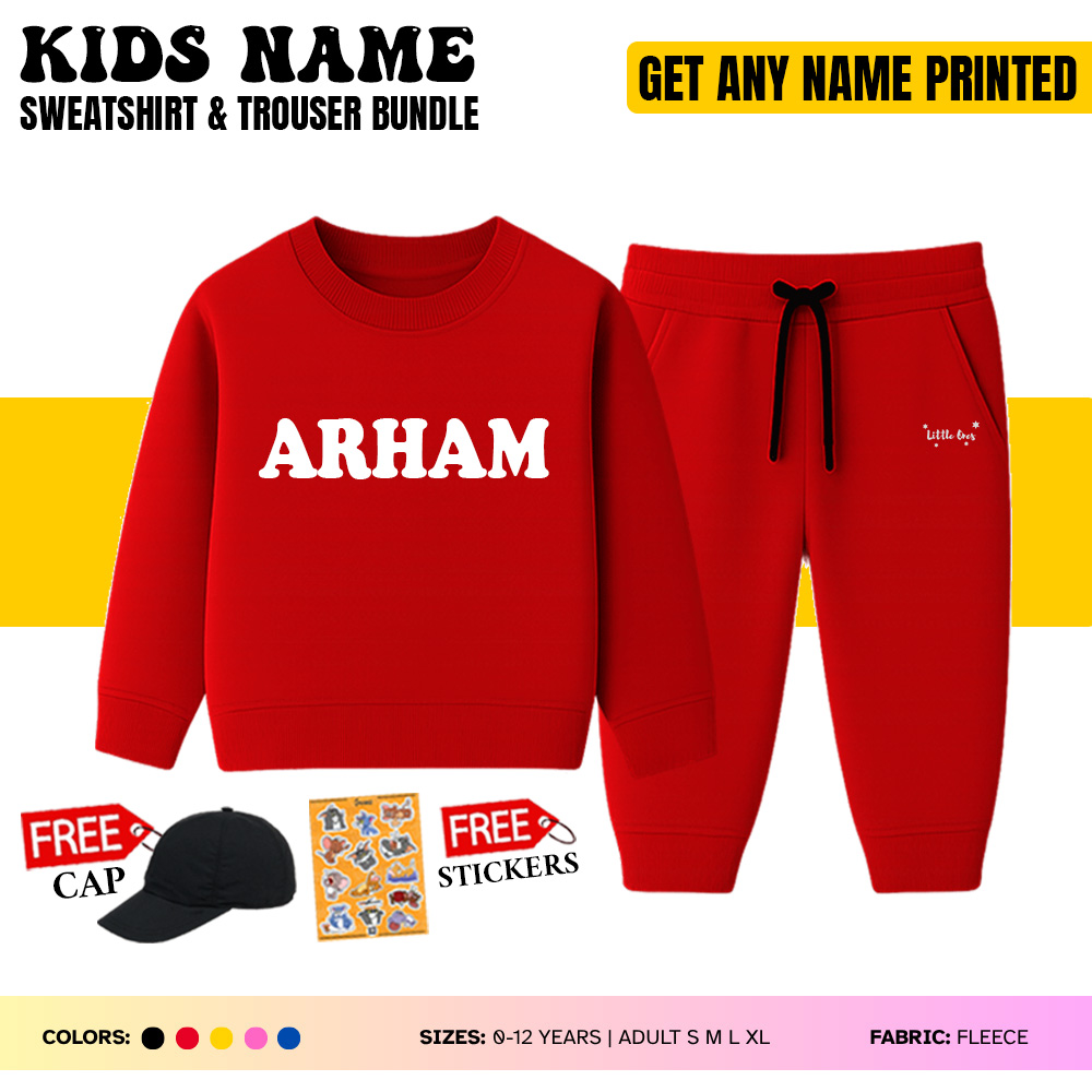 Kids Name Sweatshirt & Trouser Bundle - Image 3
