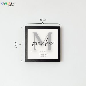 New Born Baby Initial with DOB+Time+Weight Frame