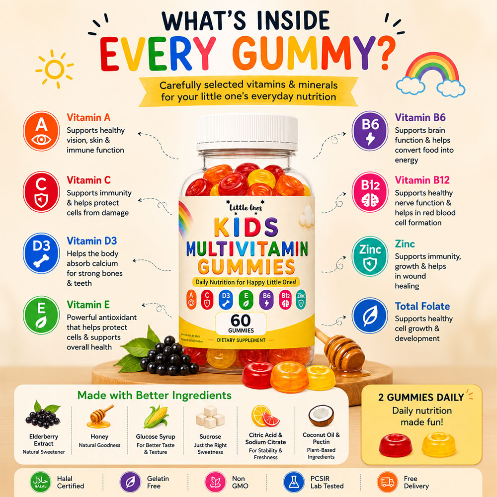 Kids Herbal Multivitamin Gummies – Daily Vitamins for Growing Kids - Image 3